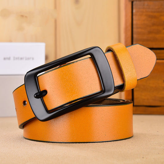 Women'S Belt Belt Female Korean Version Of Wild Ins Wind Cowhide Jeans Belt Female Students