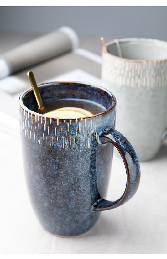 European Style Retro Ceramic Mug Large Capacity Mug Large Household Drinking Cup