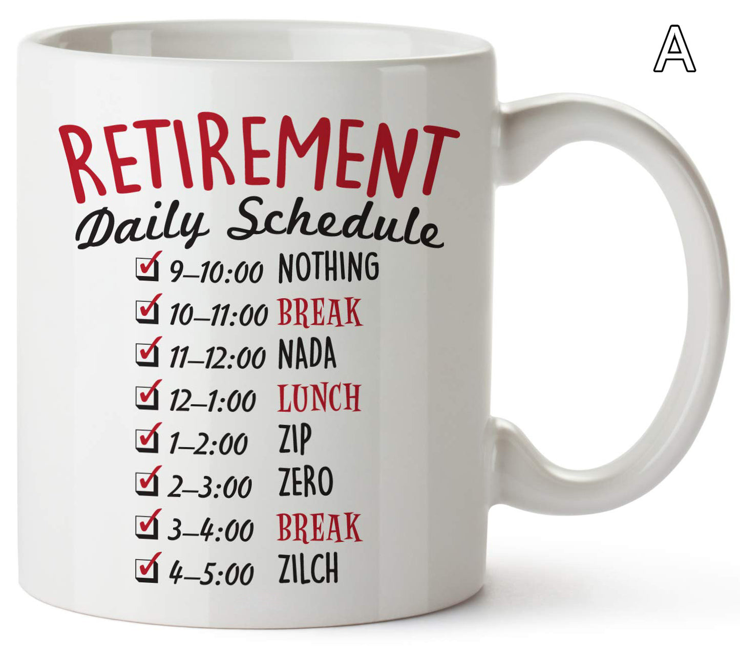 Retirement Schedule Cat Mug Retirement Ceramic Coffee Mark Water Cup