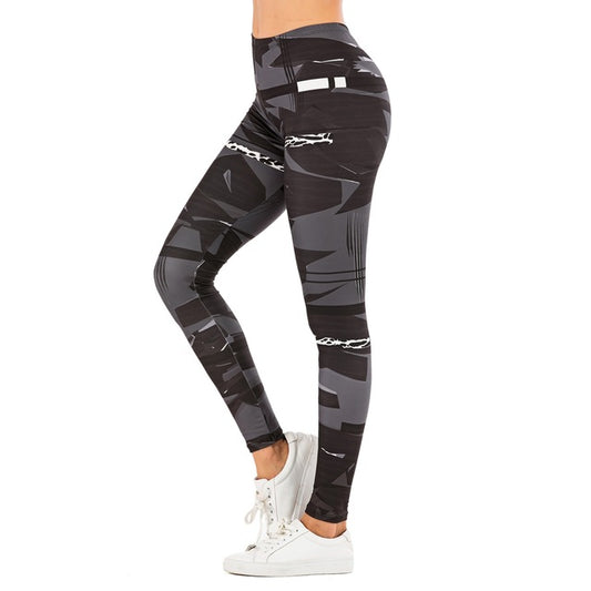 Brand Sexy Women Legging Leaf Printing Fitness Leggings Yoga