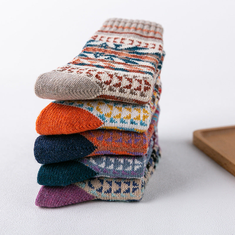 Winter Thick Thick Line Ladies Rabbit Wool Socks