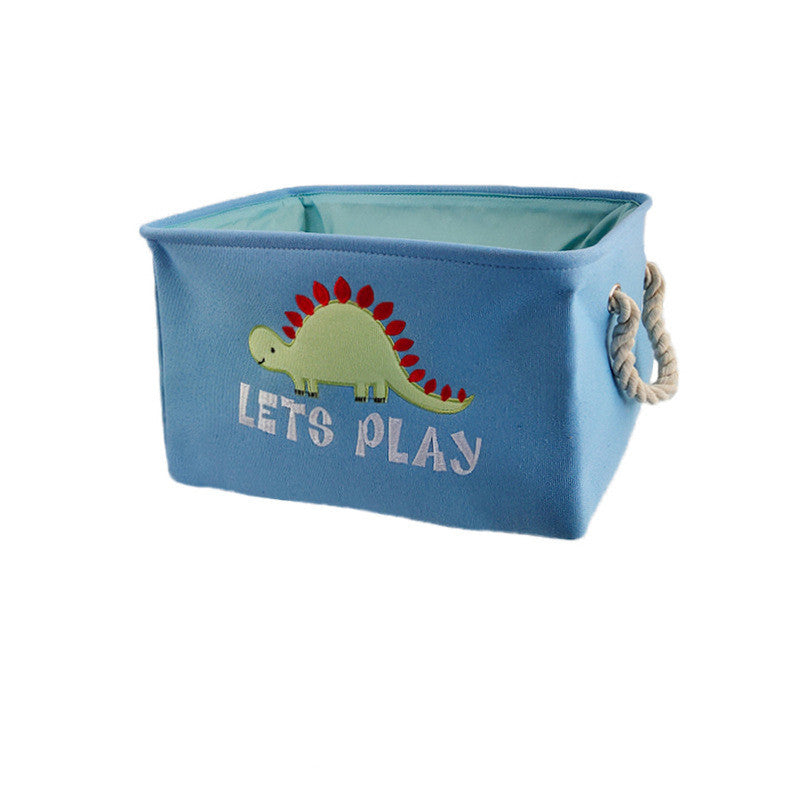 Foldable Cartoon Toy Storage Basket Cotton Linen Storage Bucket Baby Dirty Clothes Basket Lou