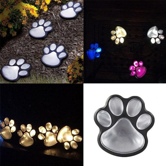 Solar Powered Animal Paw Print Lights LED Solar Lamps Garden Outdoors Lantern LED Path Decorative Lighting Lamp