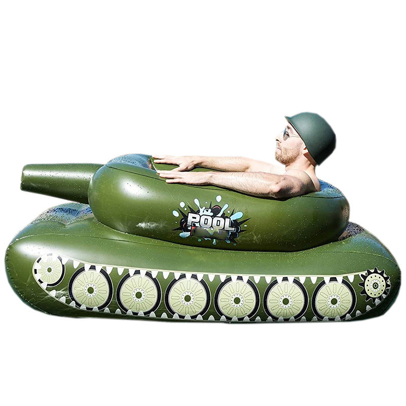New Armored Vehicle Inflatable Tank Water Spray Swimming Ring Floating Row