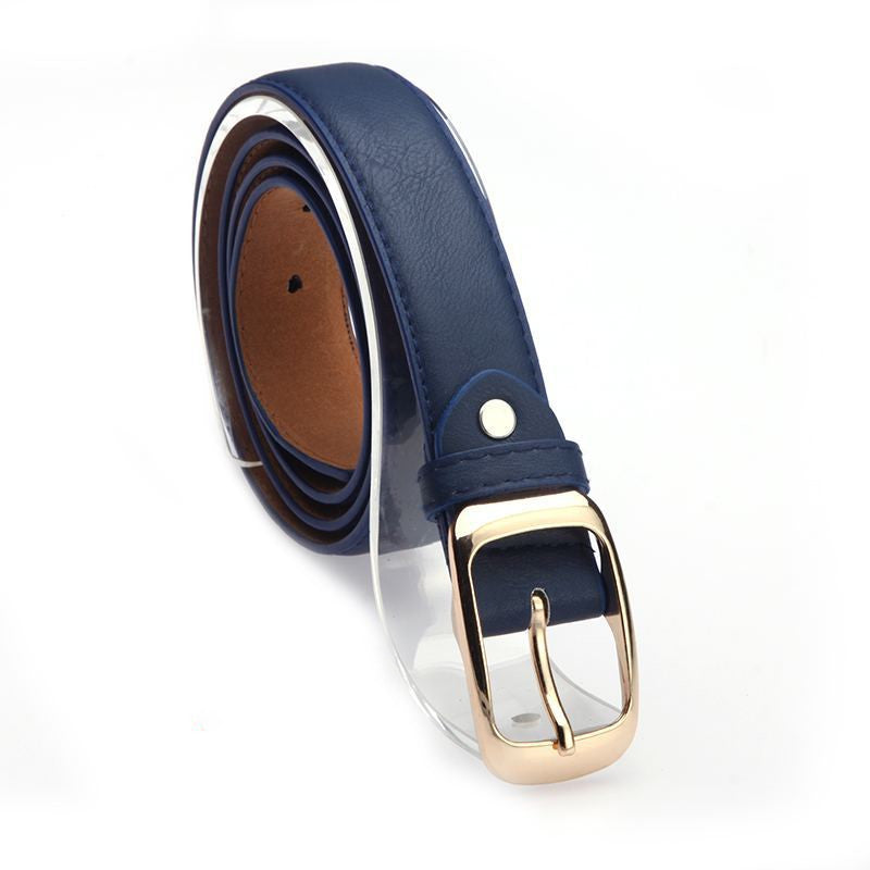 New Fashion All Match White Thin Ladies Belt