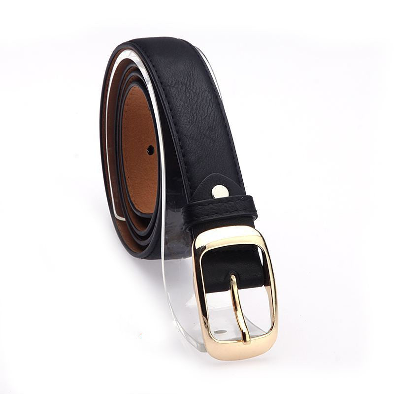 New Fashion All Match White Thin Ladies Belt