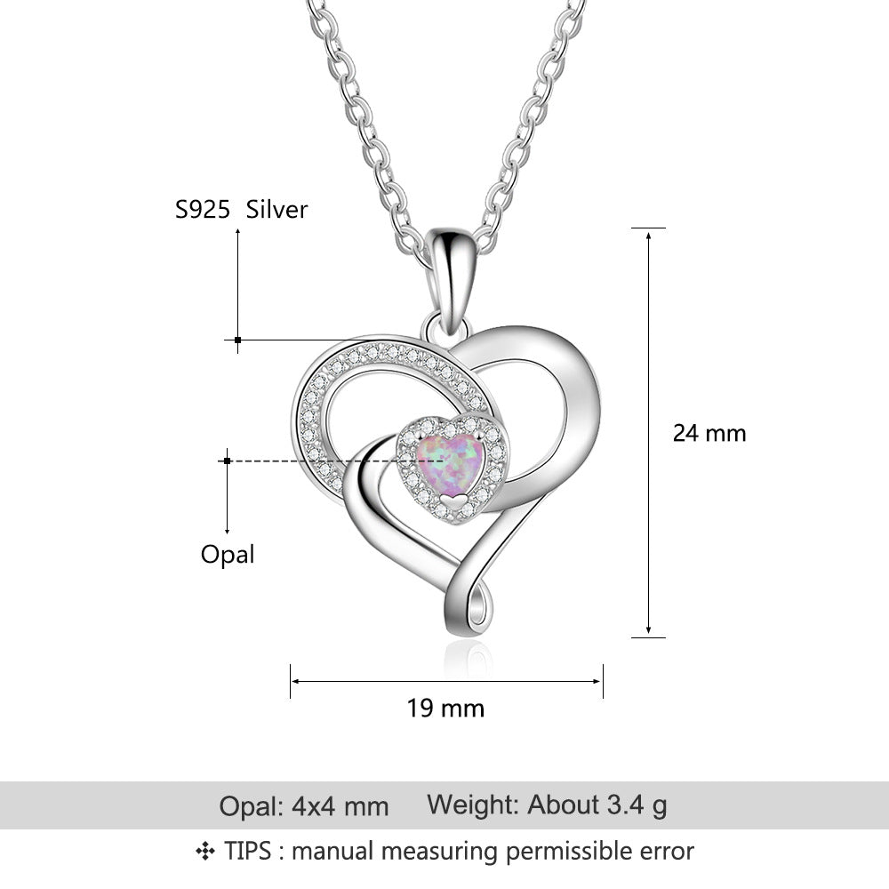 Silver Necklace Personalized Fashion Heart Pendant