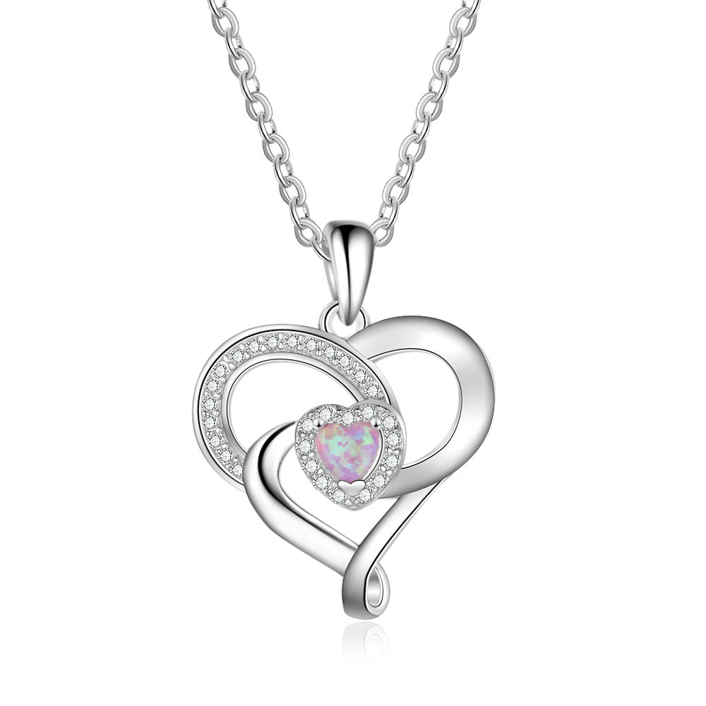 Silver Necklace Personalized Fashion Heart Pendant