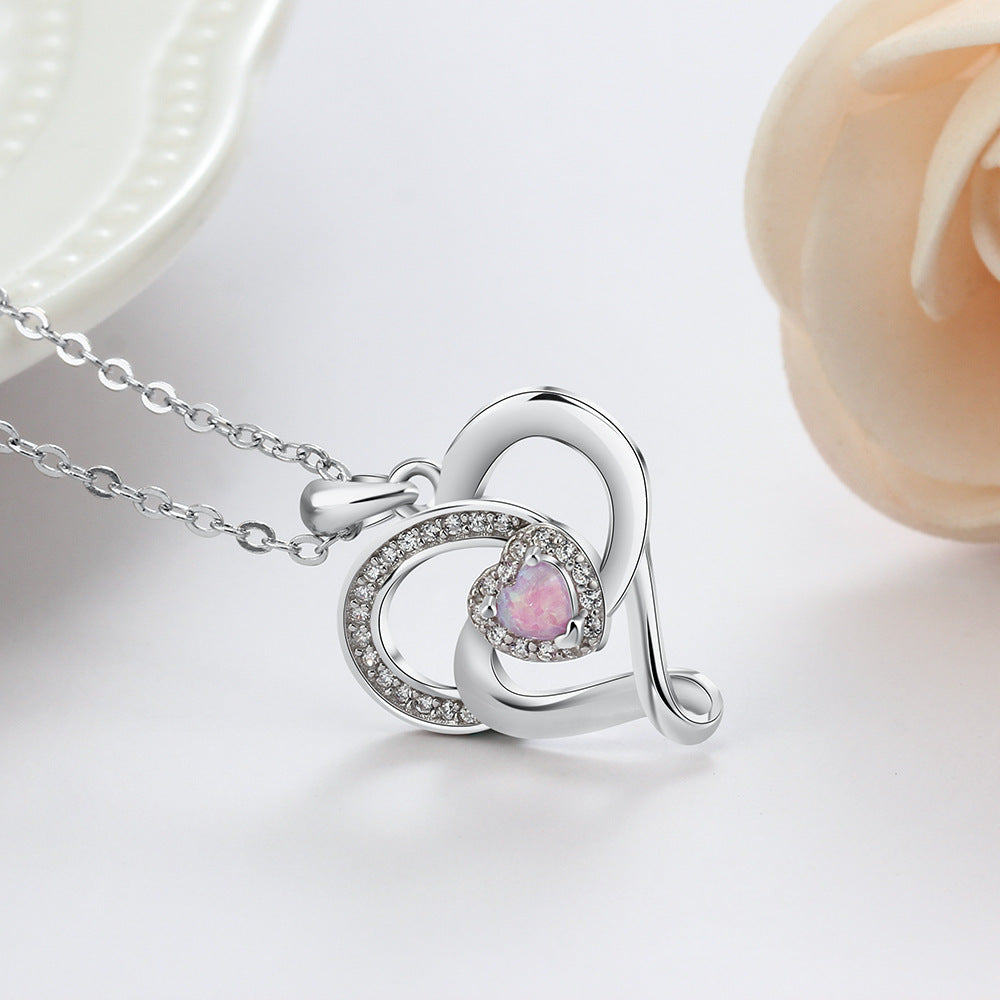 Silver Necklace Personalized Fashion Heart Pendant