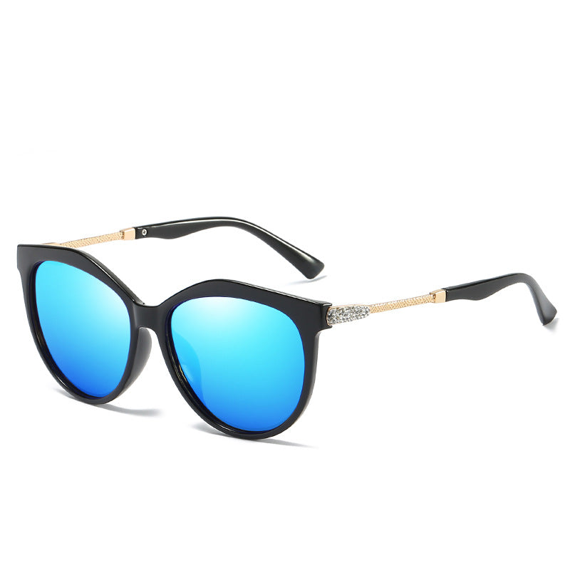 Polarized Color Film Lens Diamond Set Women's Sunglasses