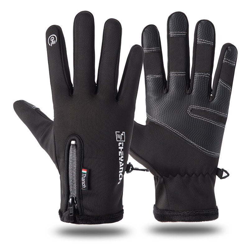 Warm sports plus velvet mountaineering ski gloves