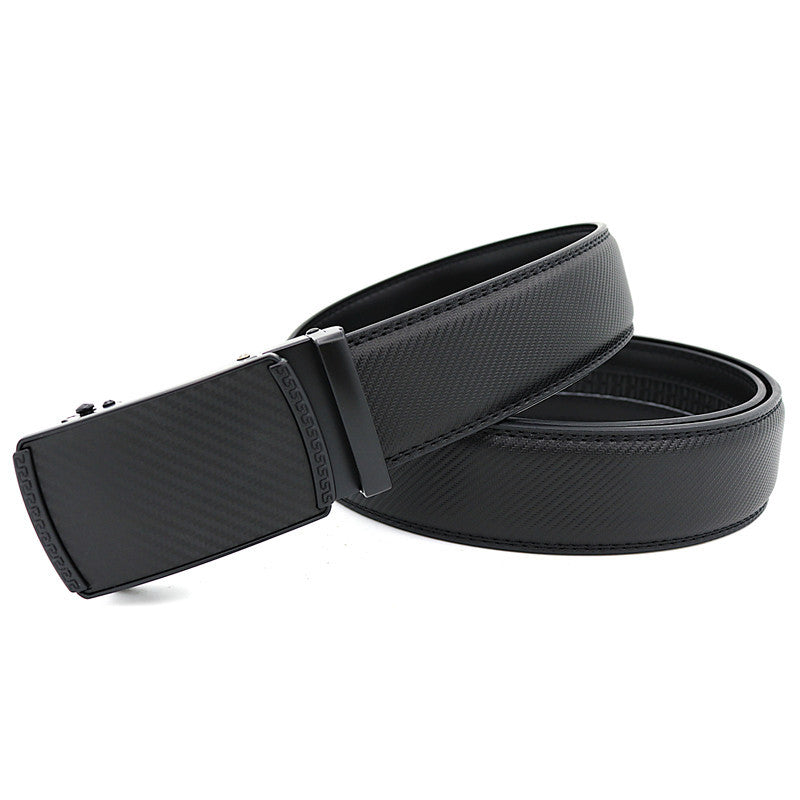 Men's Business Automatic Twill Buckle Leather Belt