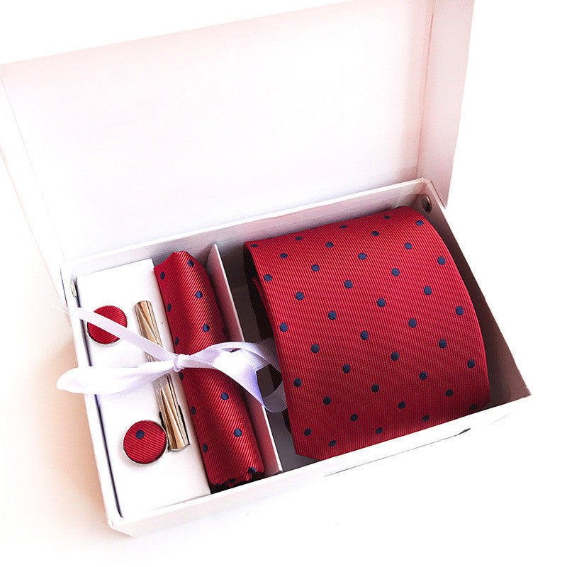 Gift box 6 piece suit group tie