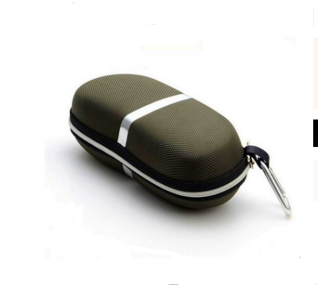 Silver white strip aluminum hook sunglasses case