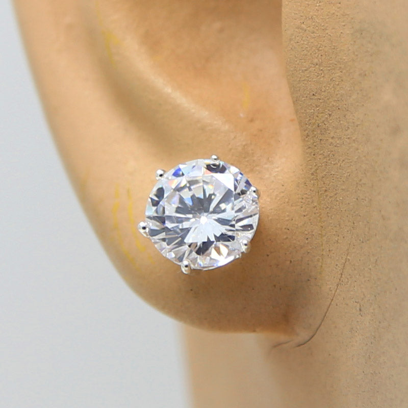 Round AAA zircon earrings