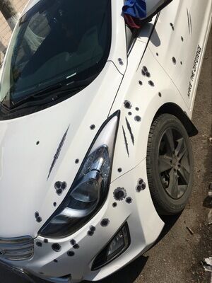 Car Scratch Simulation Bullet Hole Sticker