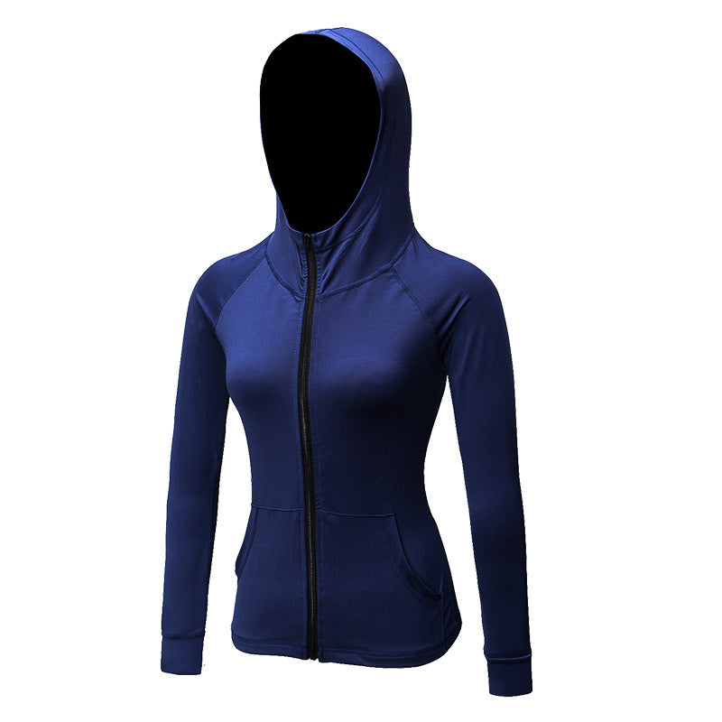 Women's zipper hooded jacket