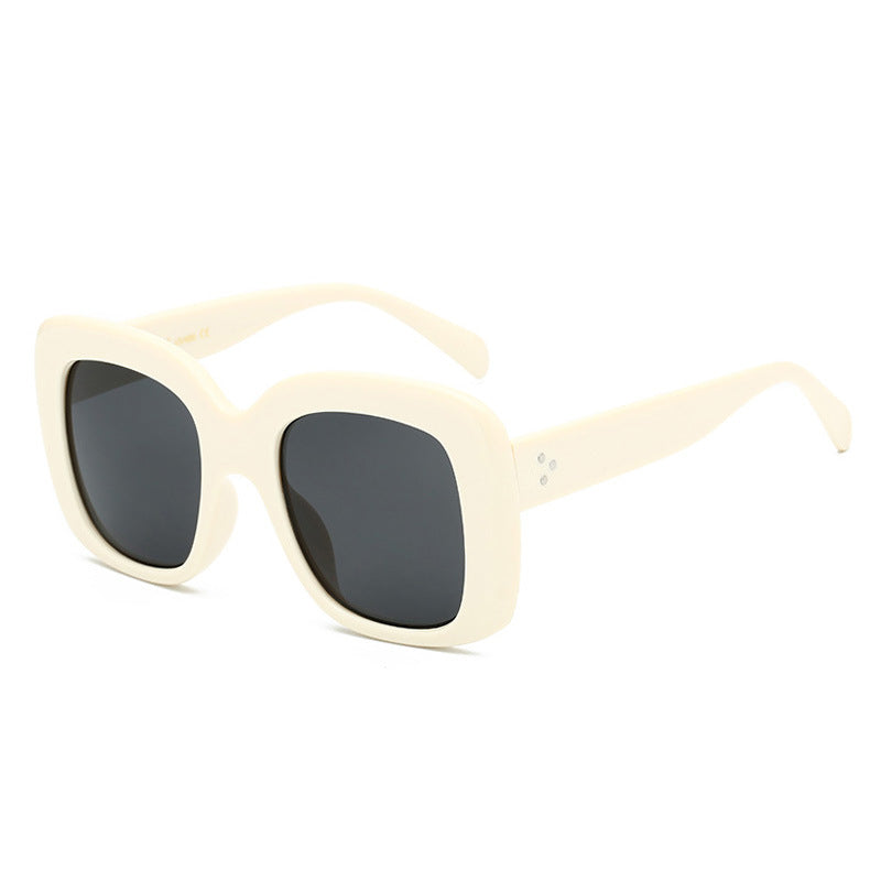 Stylish Women's Sunglasses Retro Square Anti-UV Flat Mirror