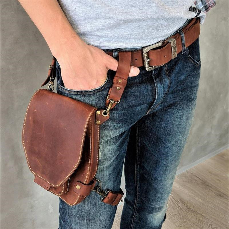 Vintage leather bag purse belt bag