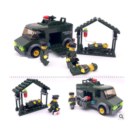 Children's educational assembled car plastic interactive building blocks toys