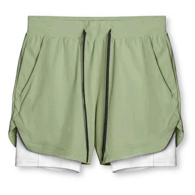 Sports Casual Quick-drying Double-layer Two-in-one Running Shorts