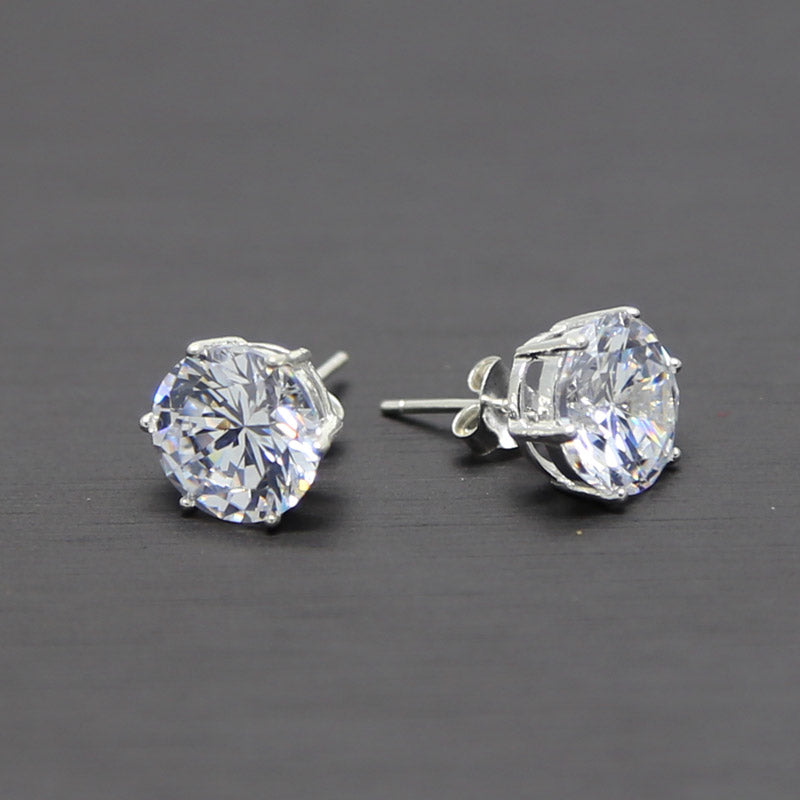 Round AAA zircon earrings