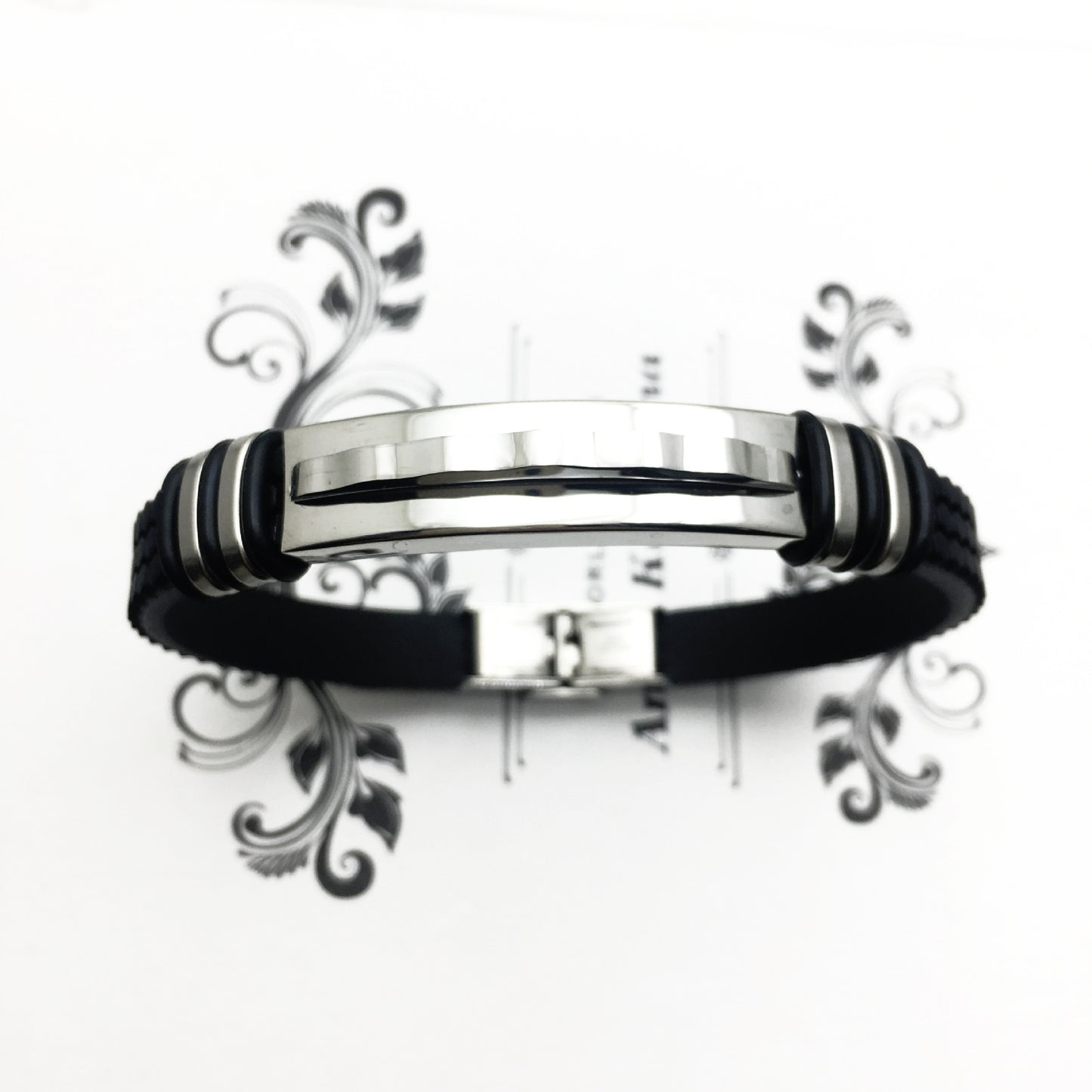 Zap Stainless Steel Mens Bracelet