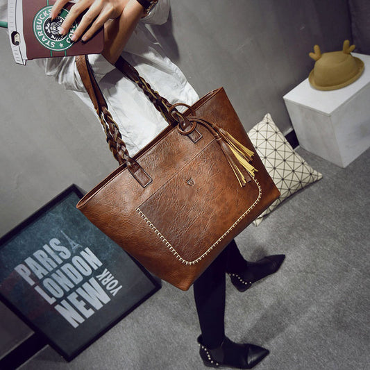 2022 Large Capacity Women Bags Shoulder Tote Bags Bolsos New Women Messenger Bags With Tassel Famous Designers Leather Hand Bags