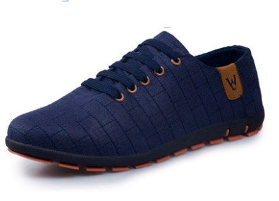 Mens Casual Fashion Low Lace-up Canvas Shoes Flats