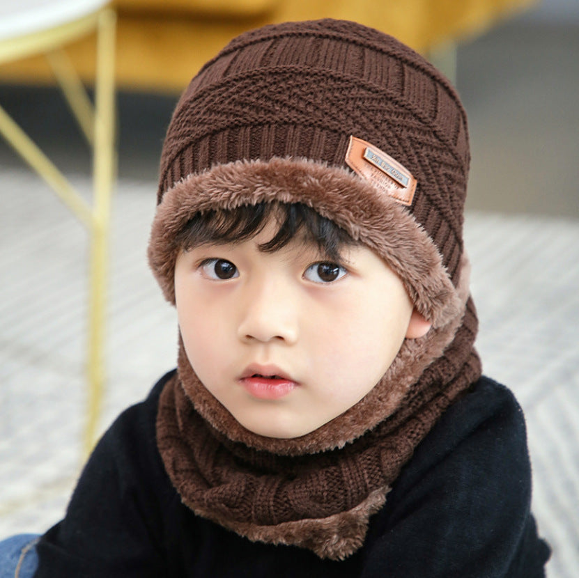Warm knitted hat children's cap