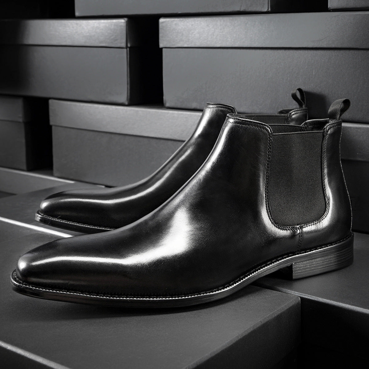 Men Plus Velvet Warm Leather British Style Martin Boots