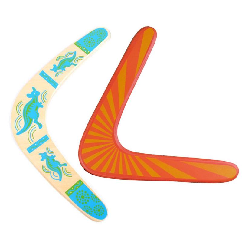 Wooden curved ruler V-shaped boomerang toy