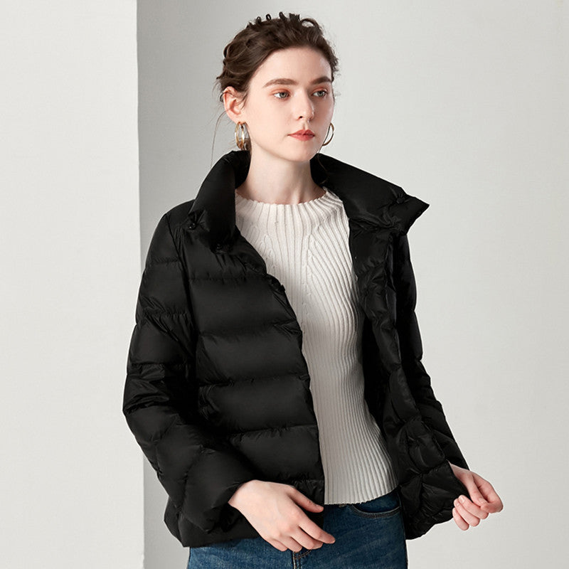 Women's short down jacket thin