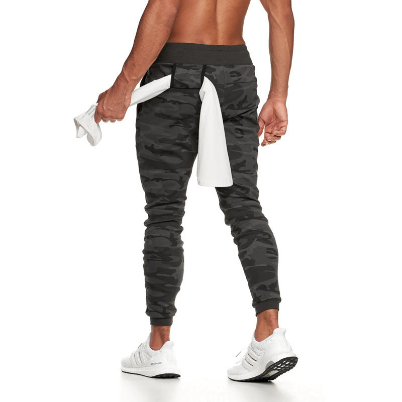 Mens solid color fitness trousers