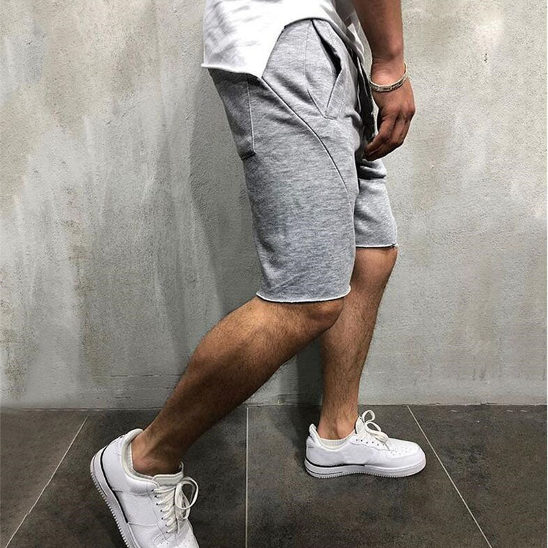 Summer men's gym sports sport grey shorts for men