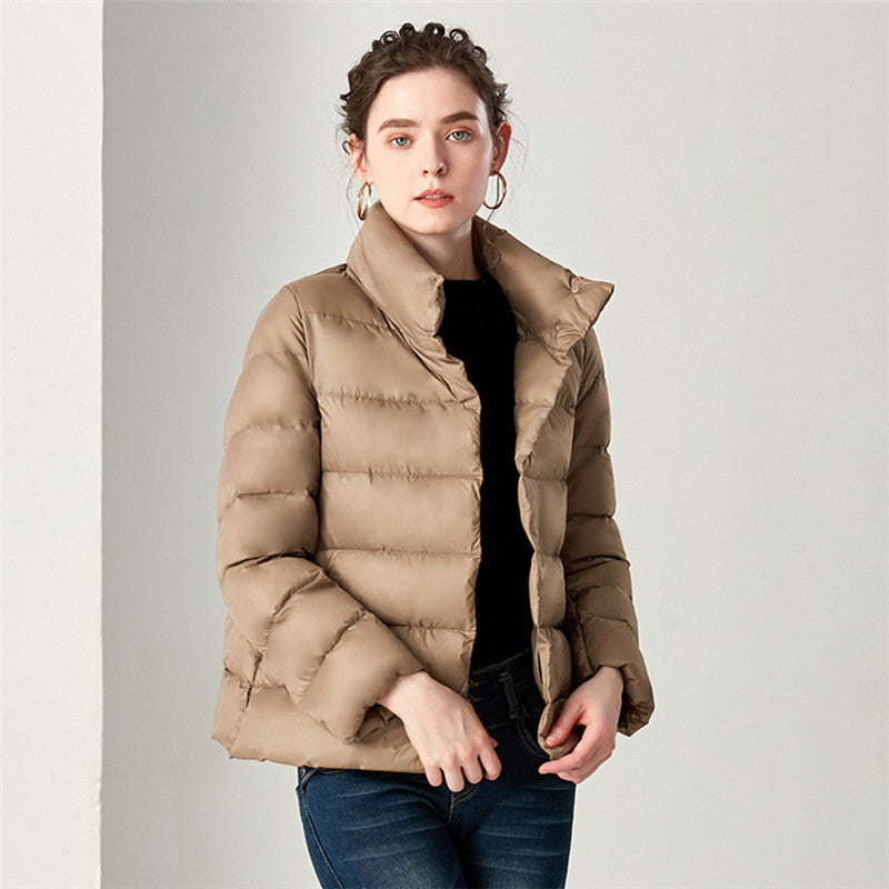 Women's short down jacket thin