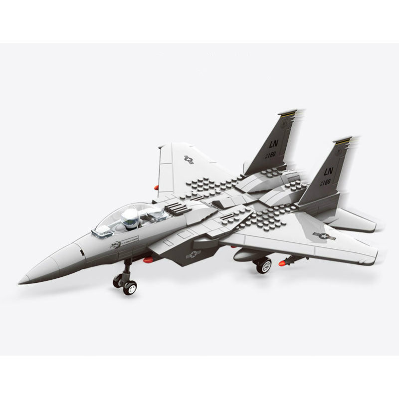 Fighter Military Assembled Plastic Building Block Aircraft