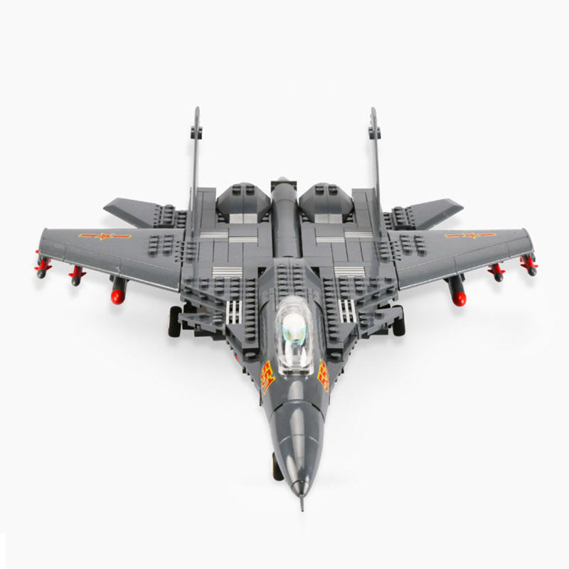 Fighter Military Assembled Plastic Building Block Aircraft
