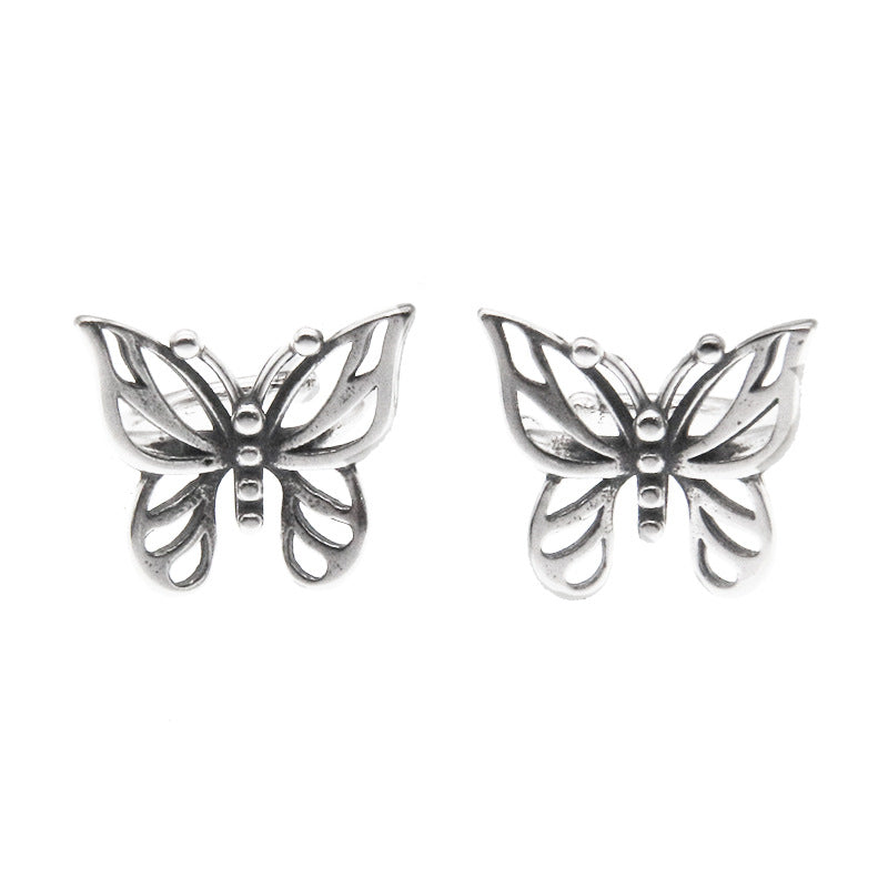 Super Fairy Retro Cool Handsome Without Pierced Sterling Silver Stud