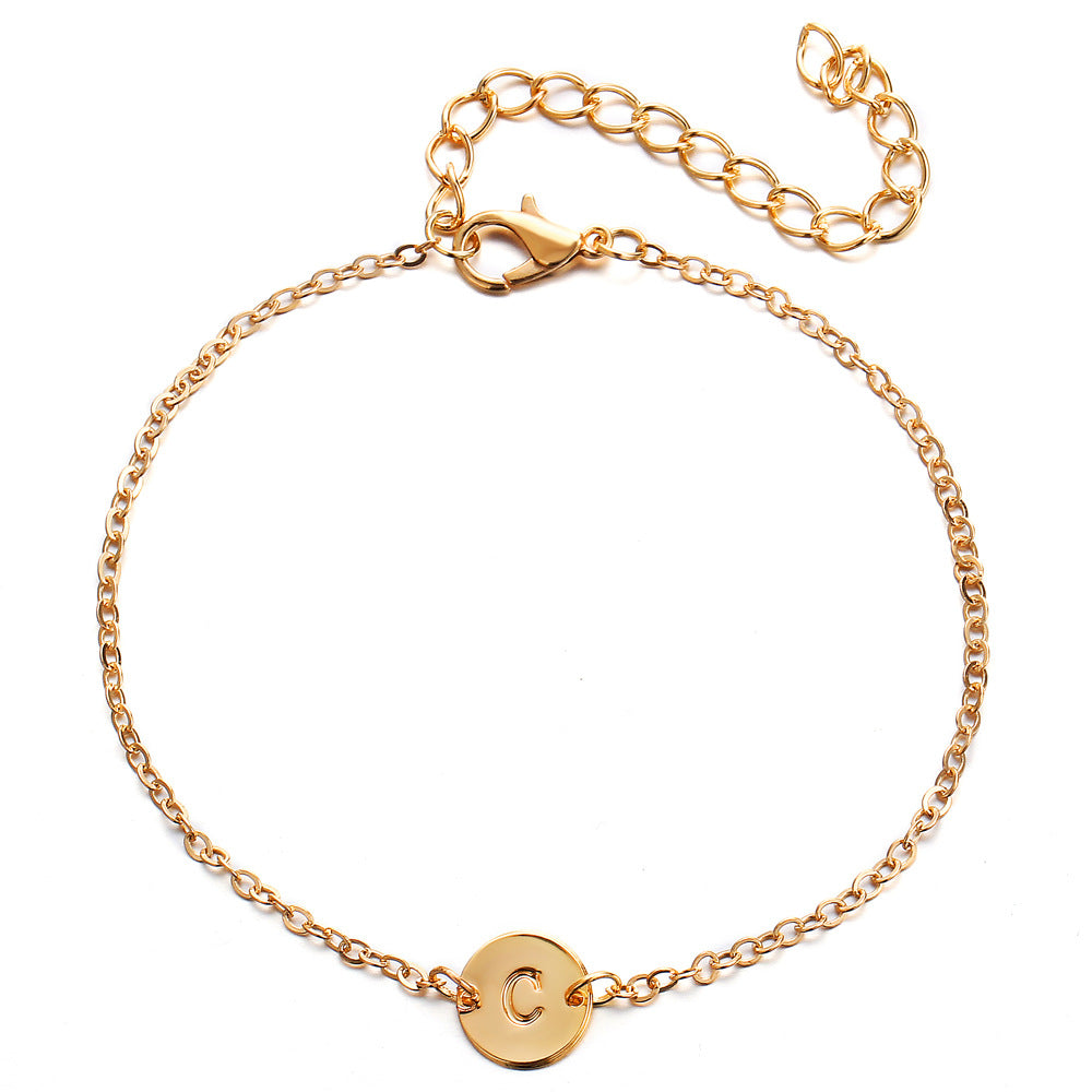 Fashion Jewelry Adjustable Gold Color Alloy Letter Bracelets Bangles For Men Women Girls Charm Bracelet Party Bileklik Pulseiras