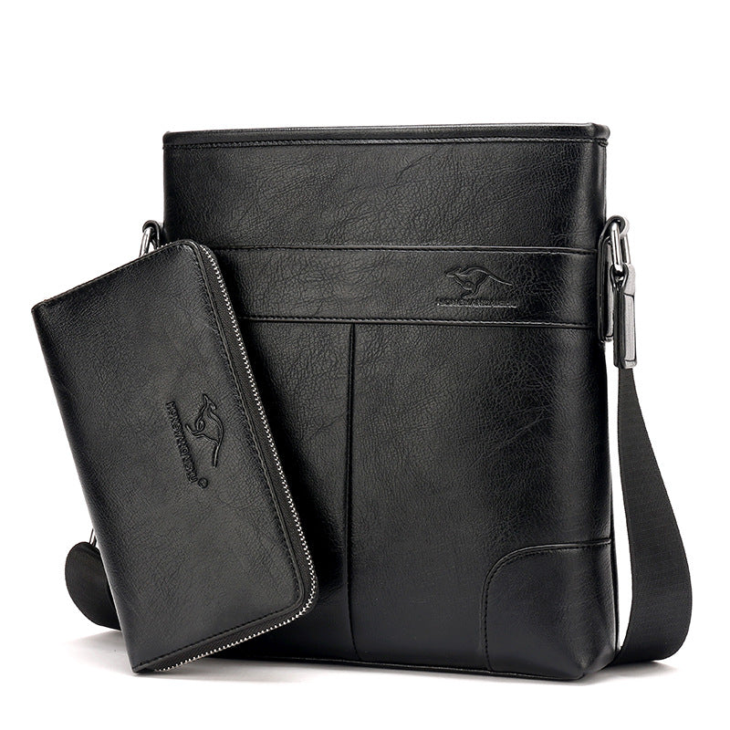 The new hung rock kangaroo leather casual male Bag Messenger Bag Shoulder Bag Messenger Bag men bag.
