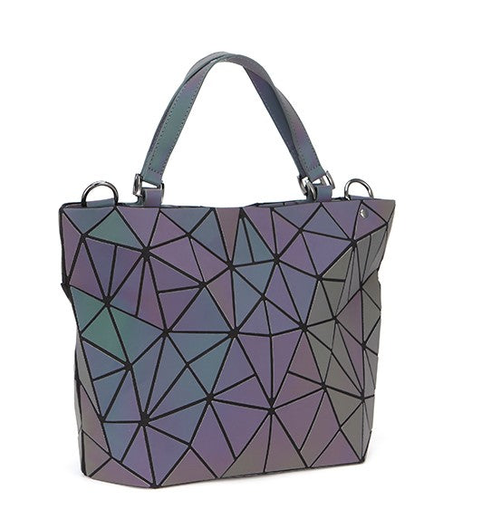 Geometric Luminous Purse And Handbag