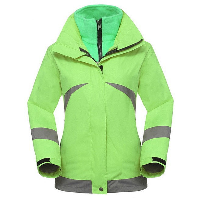 Ladies Outdoor Mountaineering Camping Leisure Sports Ski Rush Clothes 2 And 1 Jacket