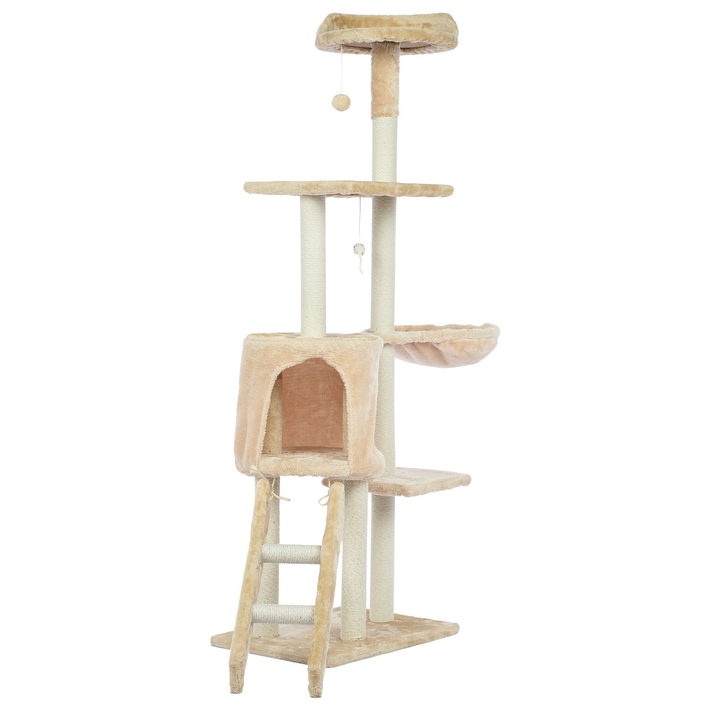 Cat Tower Kittens Pet Play House Cat Activity Tree Condo Scratching Sisal Post