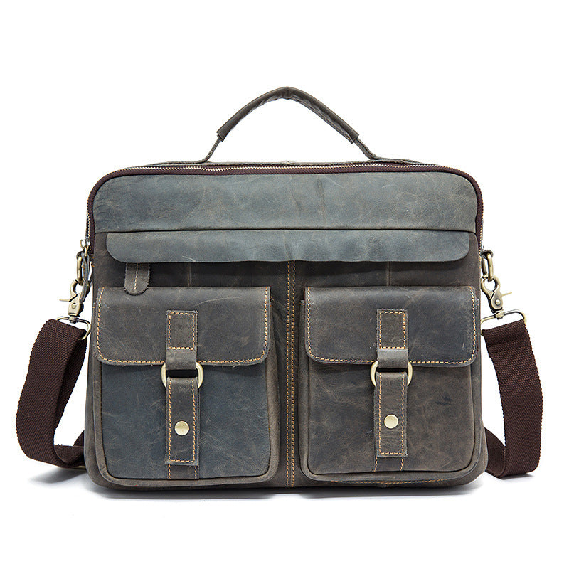 For cross-border leather Crazy Horse male bag retro men Single Shoulder Bag Satchel Handbag Leather Mens