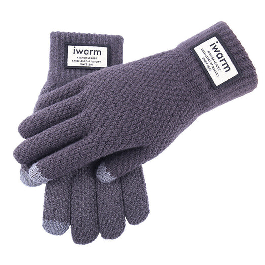 Iwarm knitted touch screen wool gloves