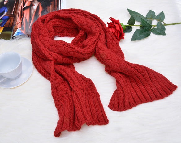 Women's wool scarf hat set 8-shaped twist hat two-piece suit