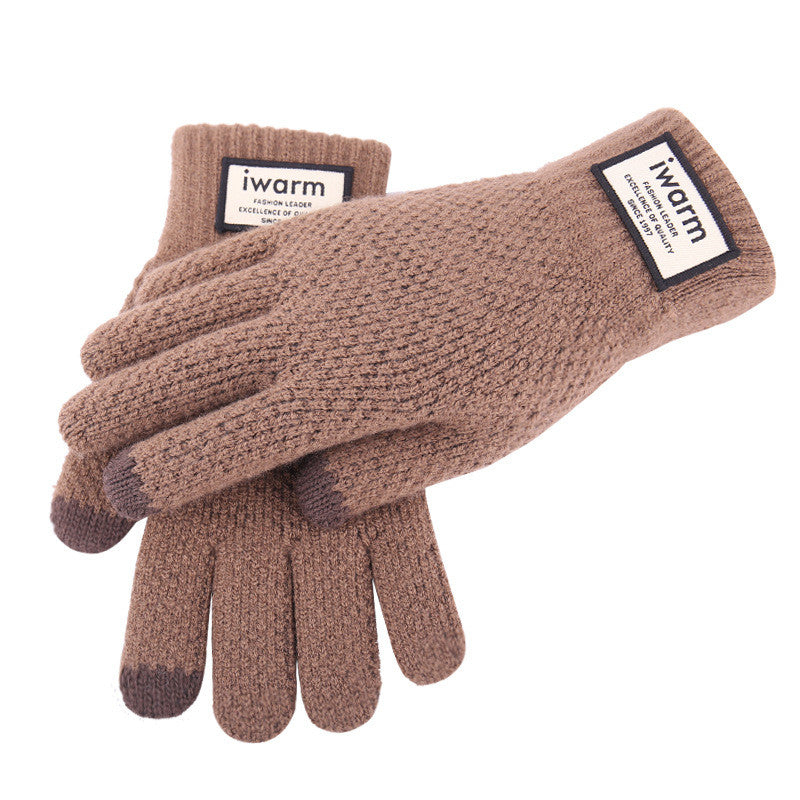 Iwarm knitted touch screen wool gloves