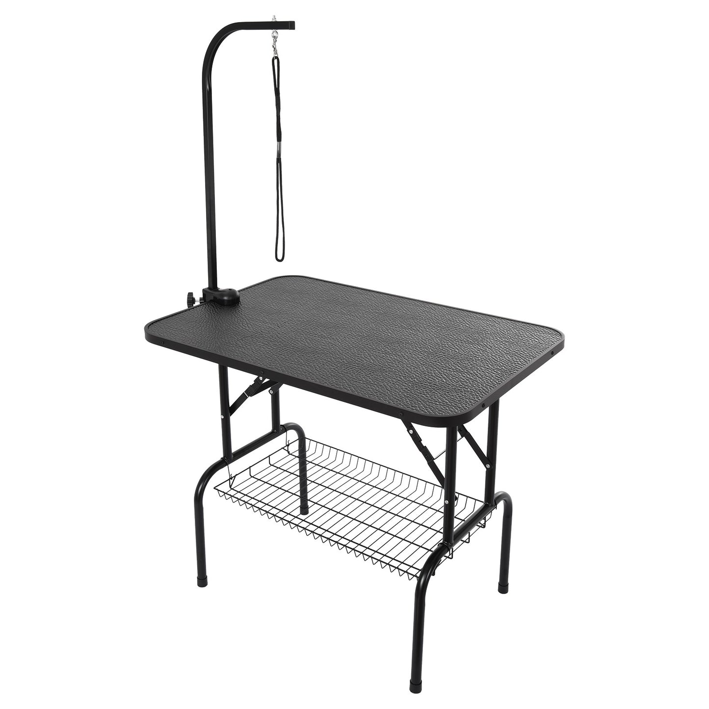 Grooming Table With Arm Basket Dogs Cats Pets Robust Steel Collapsible Non-slip