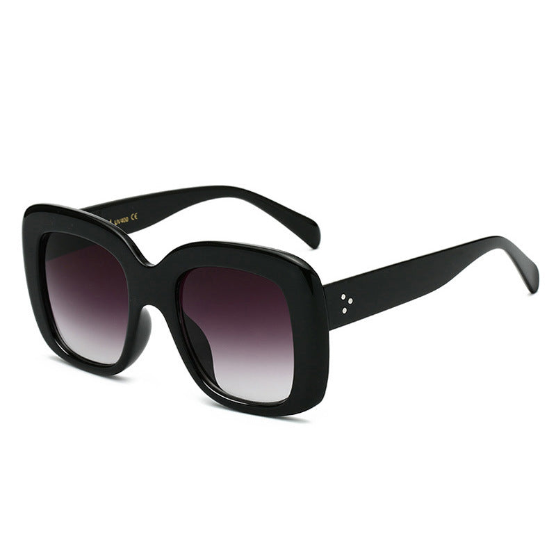 Stylish Women's Sunglasses Retro Square Anti-UV Flat Mirror